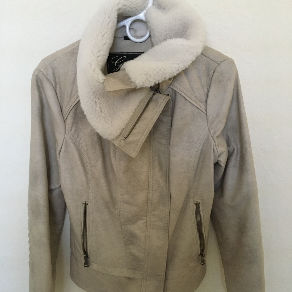 GUESS faux leather and fur jacket